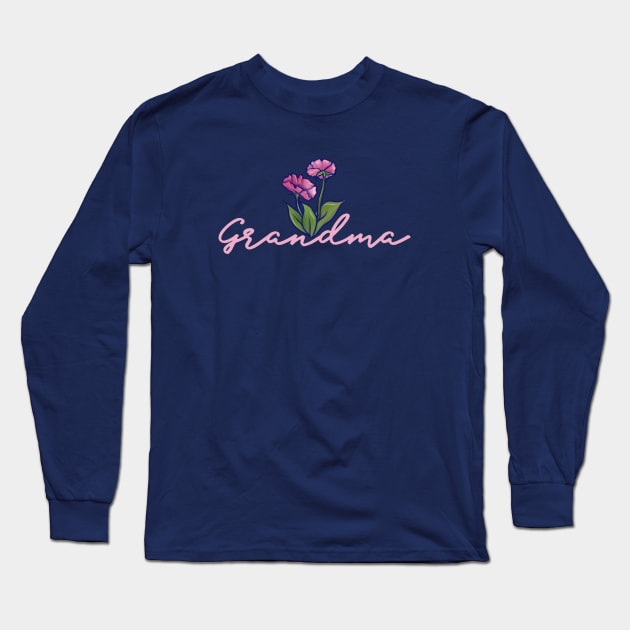 Grandma Orchid Lover Long Sleeve T-Shirt by bubbsnugg